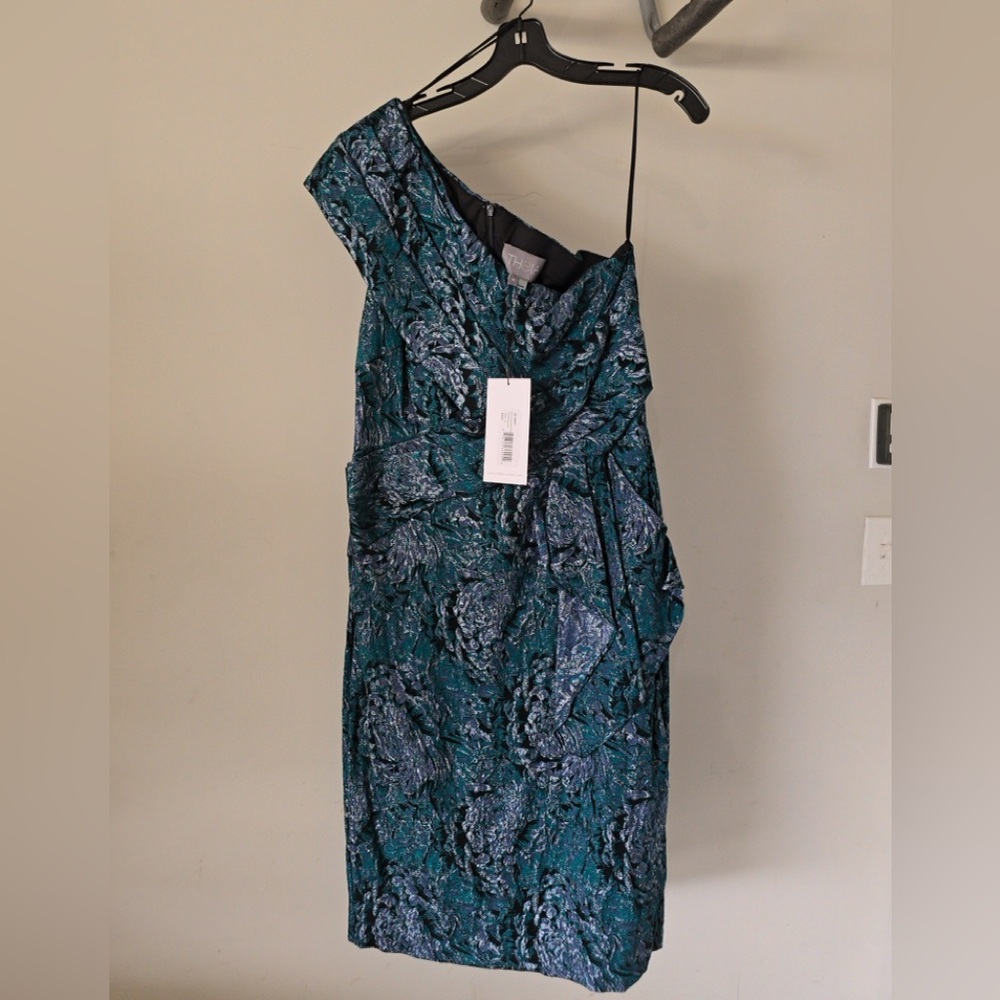 Theia Violetta Fitted Cocktail Dress Deep Sea size 14 NWT